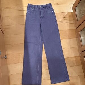 Zara Wide Leg Purple Jeans